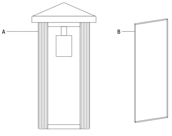 HAMPTON BAY 51130T BK Granby Outdoor Wall Lantern 2-Pack - fig 3