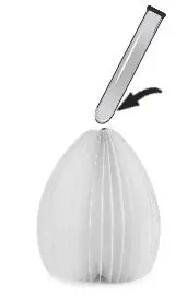 GINGKO G018WT Smart Vase Light User Manual - GENTLY push the flower tube into the vase light through the top center as per left photo