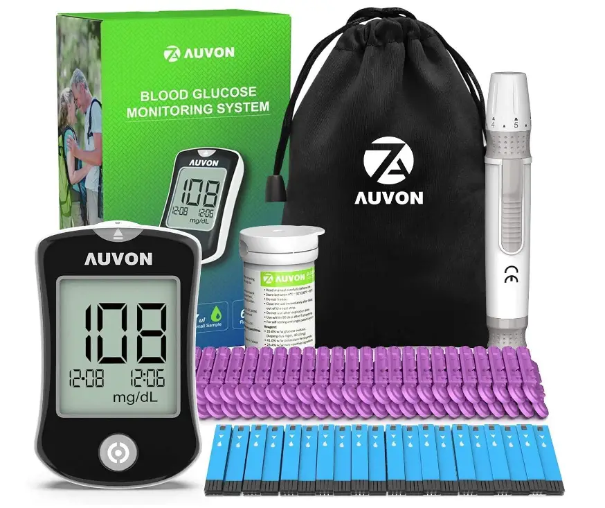 AUVON I-QARE-DS-W-Blood-Glucose-Monitor-Kit-Imgg