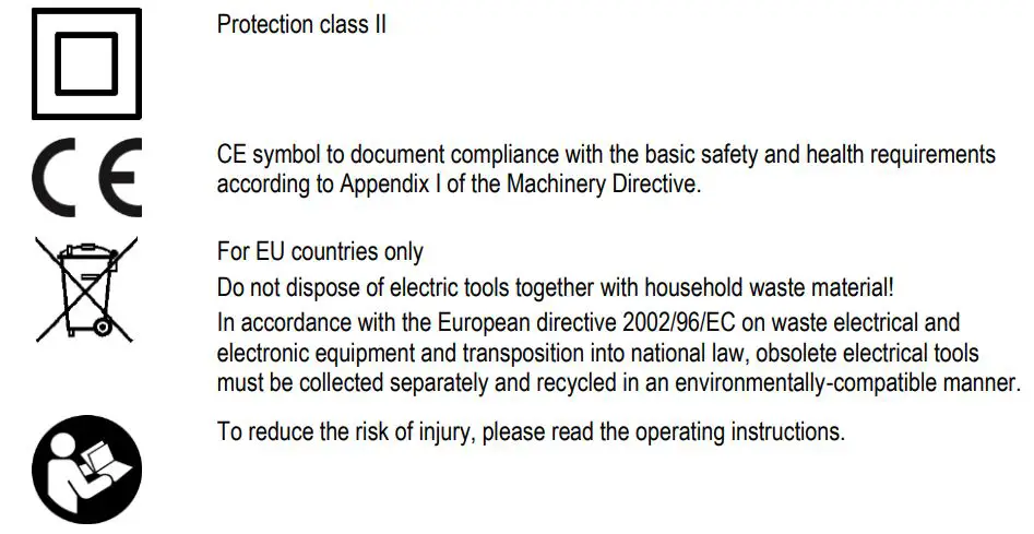 mafell ZSX Ec Carpenter's Chain Saw Instruction Manual - Machine identification