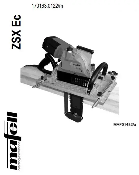 mafell ZSX Ec Carpenter's Chain Saw Instruction Manual