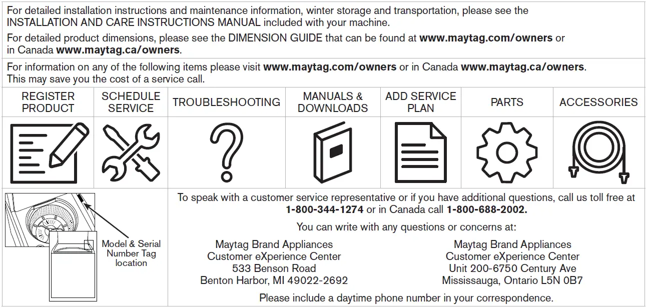 MAYTAG W11556494C Top Loading Washing Machine 35