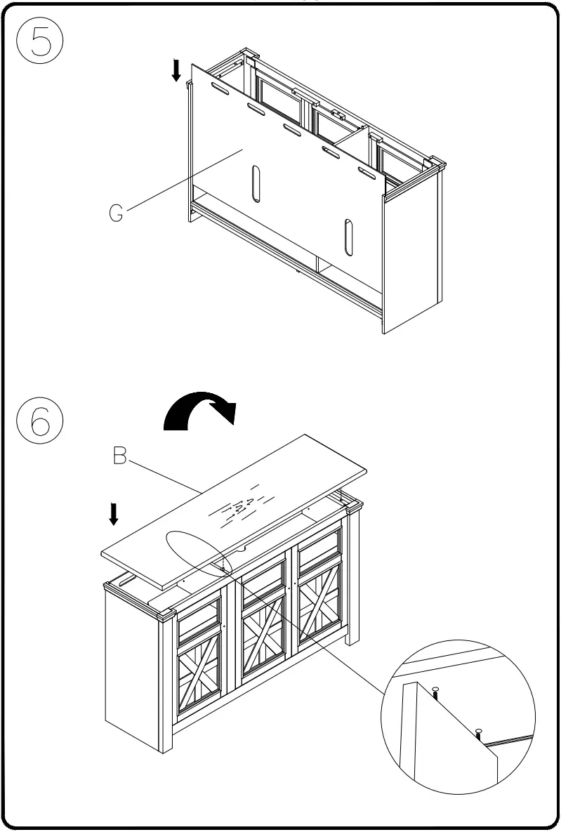 ASHLEY W647 38 Bolanburg 60 Inch TV Stand - fig 5