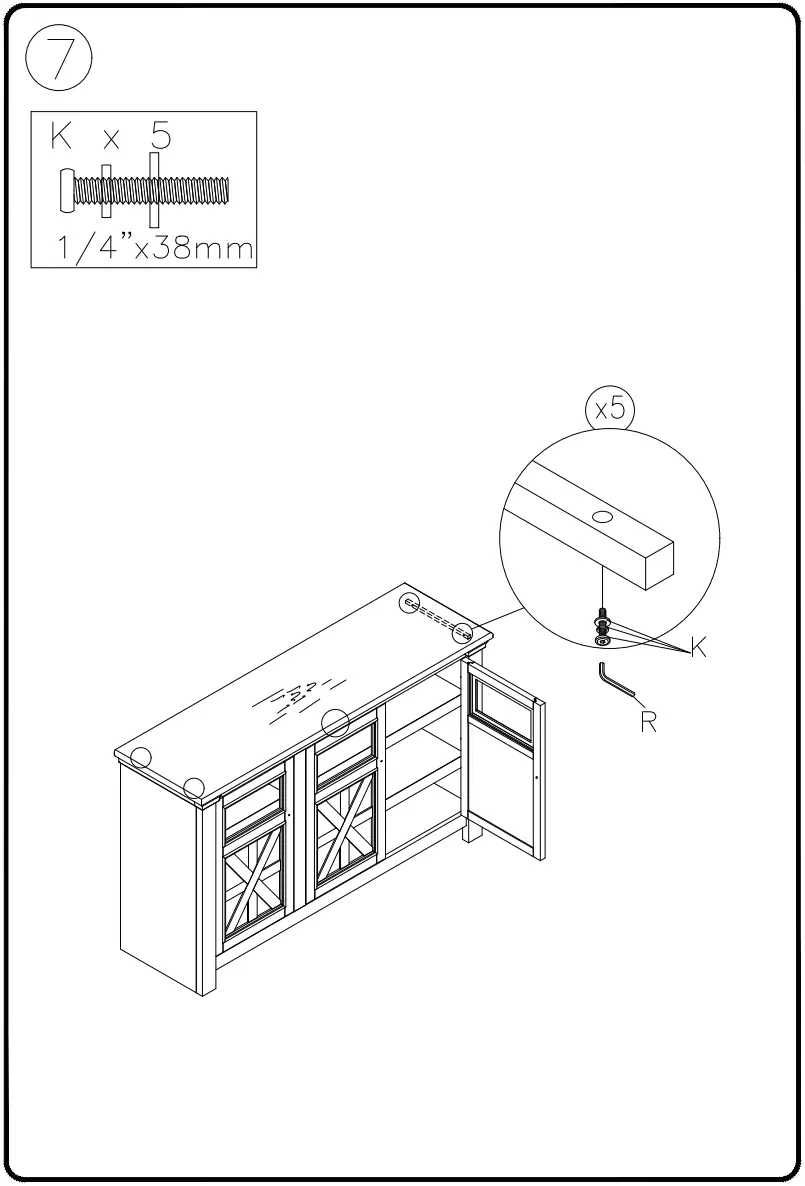 ASHLEY W647 38 Bolanburg 60 Inch TV Stand - fig 6