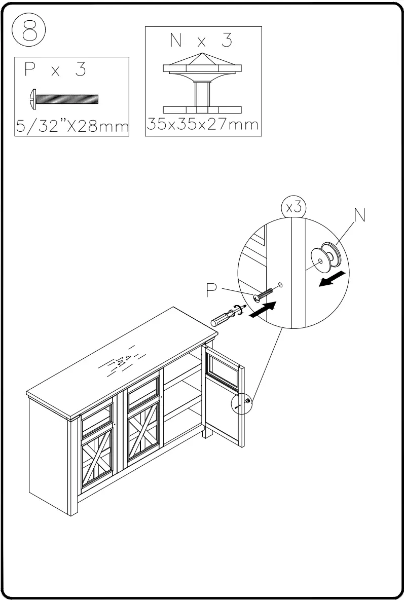 ASHLEY W647 38 Bolanburg 60 Inch TV Stand - fig 7