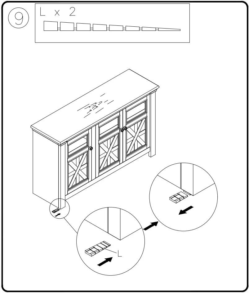 ASHLEY W647 38 Bolanburg 60 Inch TV Stand - fig 8