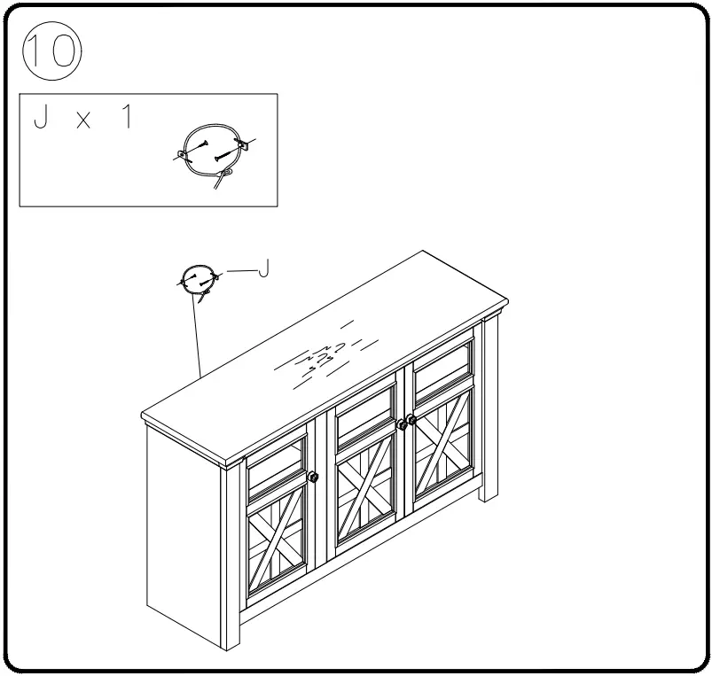 ASHLEY W647 38 Bolanburg 60 Inch TV Stand - fig 9