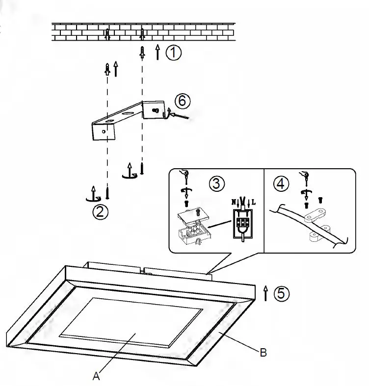 TRIO R67212031 LED Ceiling Light Carus 1x10w 7W-fig-1
