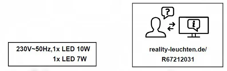 TRIO R67212031 LED Ceiling Light Carus 1x10w 7W-fig-3