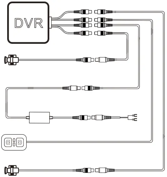 VSYSTO D6 Motorcycle Video Driving Recorder No Screen Dash Cam 2 Channels Lens - Diagram 1