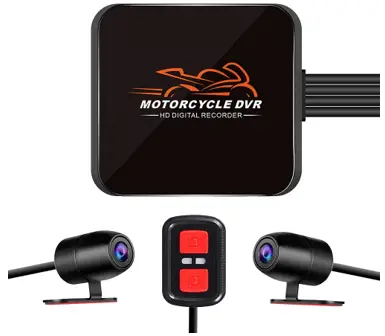 VSYSTO D6 Motorcycle Video Driving Recorder No Screen Dash Cam 2 Channels Lens