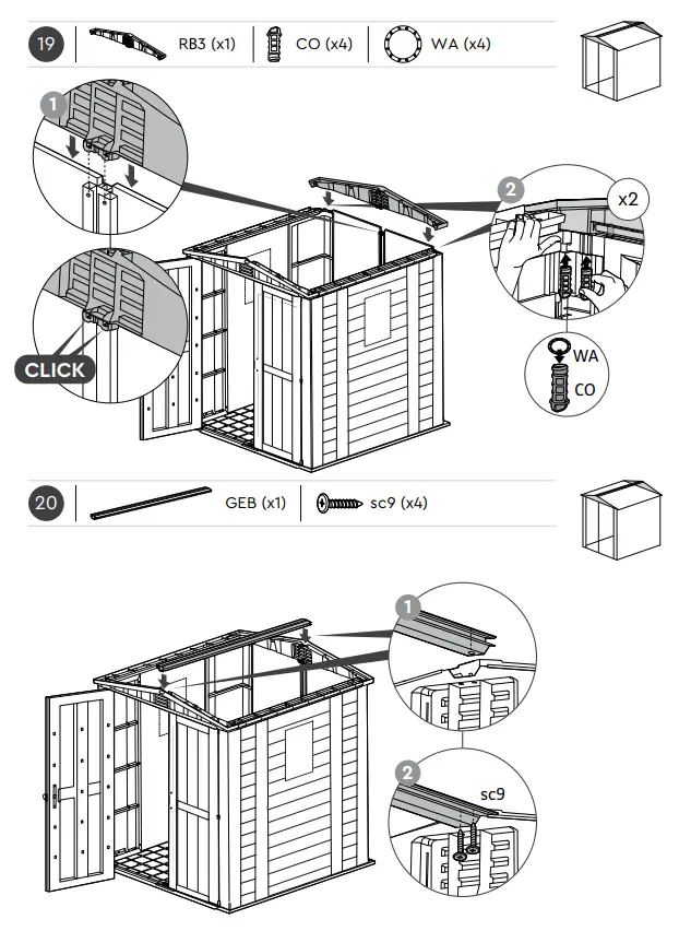 KeTer Factor Shed 6x6ft Brown - fig 29