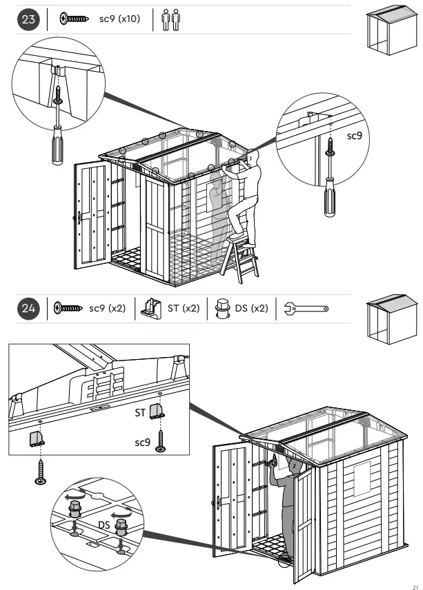 KeTer Factor Shed 6x6ft Brown - fig 31