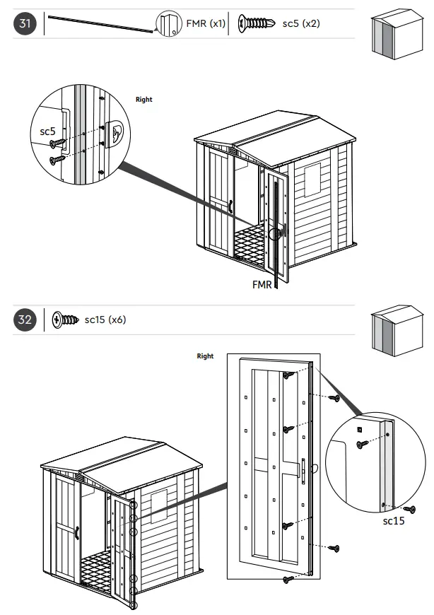 KeTer Factor Shed 6x6ft Brown - fig 35