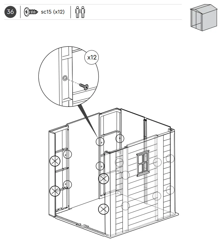 KeTer Factor Shed 6x6ft Brown - fig 38