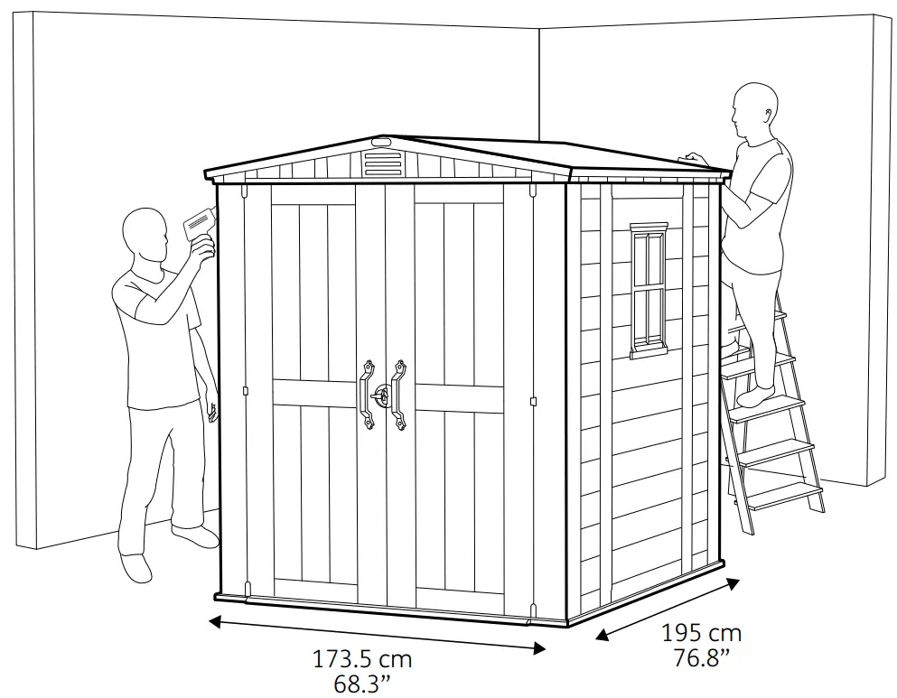 KeTer Factor Shed 6x6ft Brown - fig 5