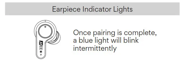 MEE audio X20 Truly Wireless Headphones - Earpiece Indicator Lights 2