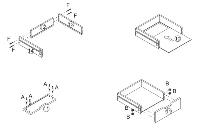 Kogan ERGOLUX Karter 5 Drawer Filing Cabinet - ASSEMBLY Step 2