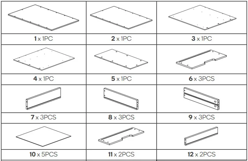 Kogan ERGOLUX Karter 5 Drawer Filing Cabinet - COMPONENTS 1