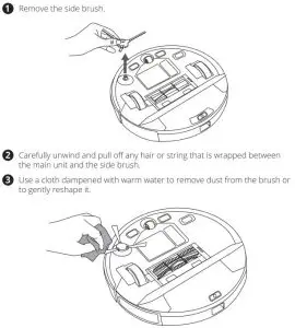 FIG 43 Clean the Side Brush
