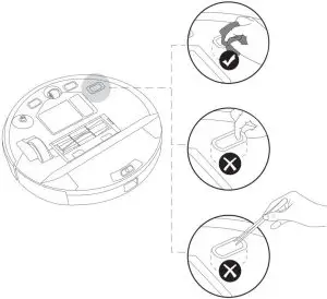 FIG 46 Clean the Sensors and Charging Pins