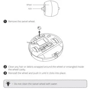 FIG 47 Clean the Swivel Wheel