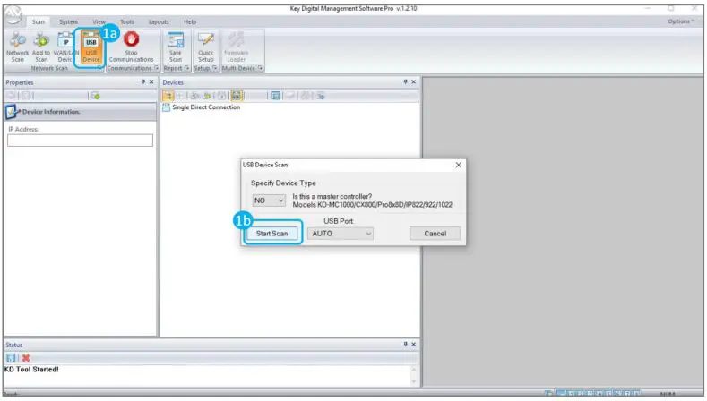 Key digital KD-UFS42 4K 18G Universal Format Switcher Installation Guide - Configure KD-UFS42 with Key Digital Management Software Pro