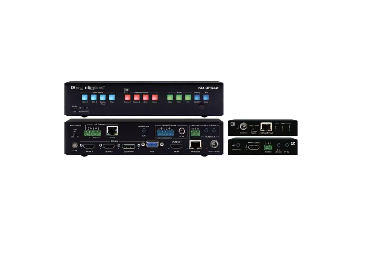 Key Digital Kd-ufs42 4k 18g Universal Format Switcher Installation Guide
