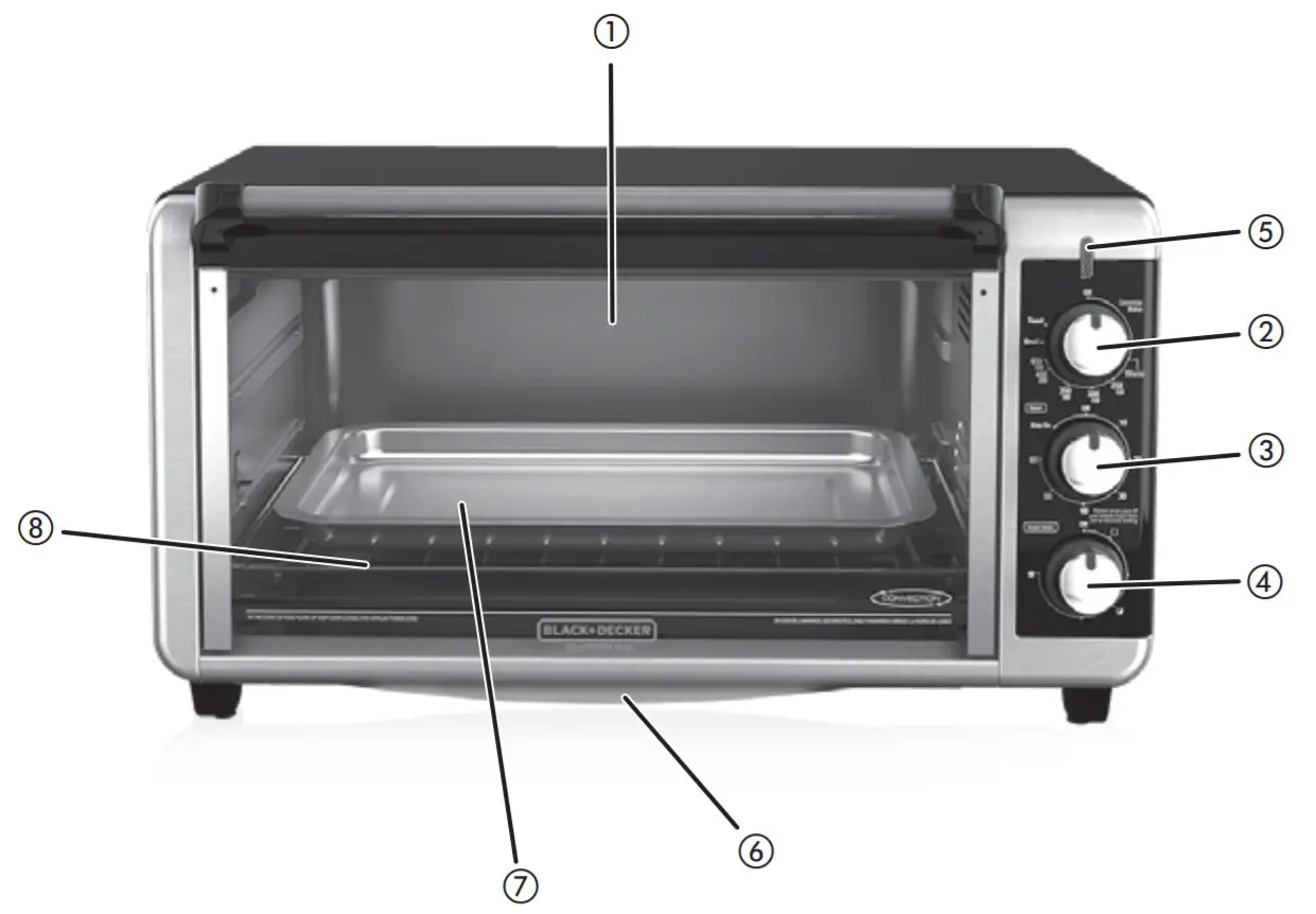 BLACK DECKER TO3250XSB Extra Wide Convection -FIGURE 1