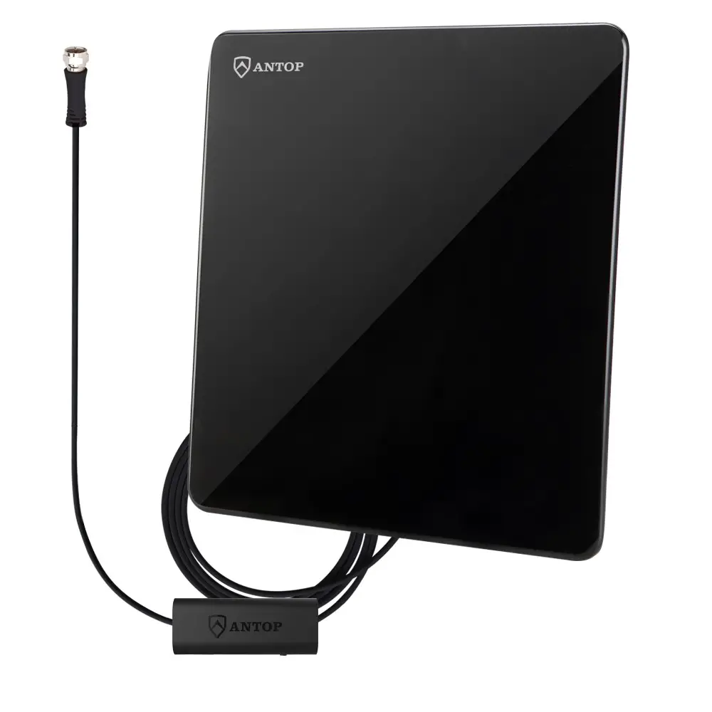 ANTOP AT-206B Flat Panel Smartpass Amplified Indoor HDTV Antenna