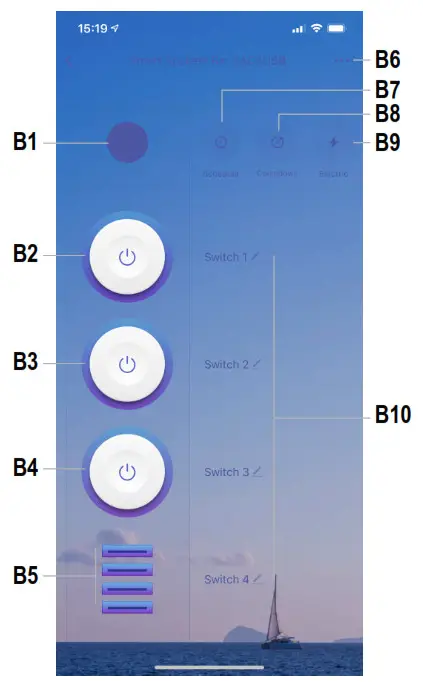 sygonix SY PS 400 Smart Wi Fi Socket Strip with 4 USB Charging Ports- Power strip