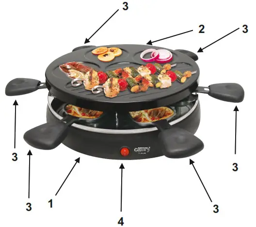 ADLER CR 6606 Camry Grill Raclette - Product Overview 1