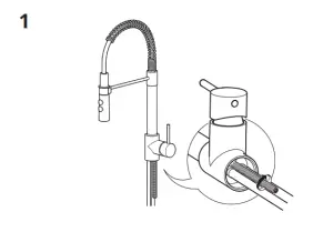 IKEA VIMMERN Kitchen Mixer Tap Handspray - fig 4