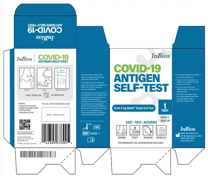 InBios SCoV 2 Ag Detect Rapid Self Test- Covid 19 ANTIGEN