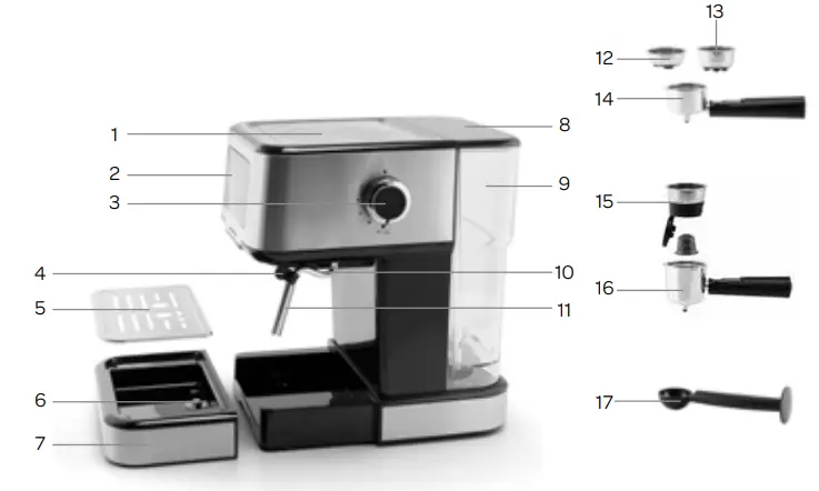 INVENTUM KZ910PD Espresso Machine fig2