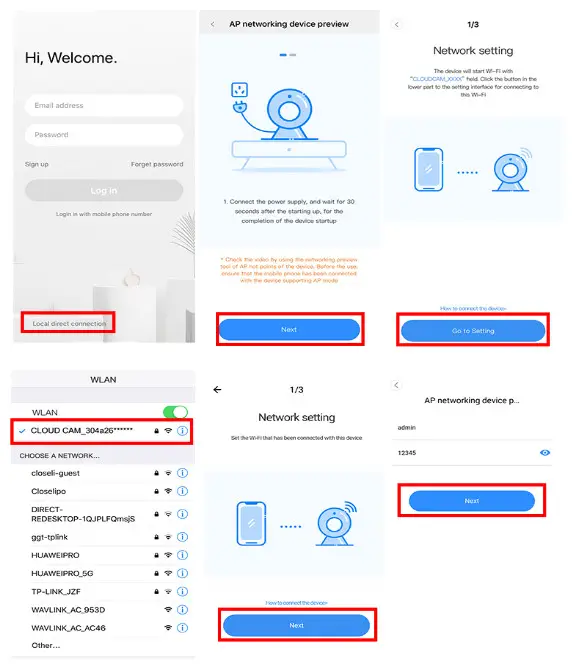 Shenzhen Zhiyun Iot 2AWRRPRD Cloud Wi Fi Camera- AP Direct mode
