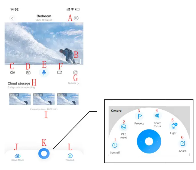 Shenzhen Zhiyun Iot 2AWRRPRD Cloud Wi Fi Camera- Function introduction