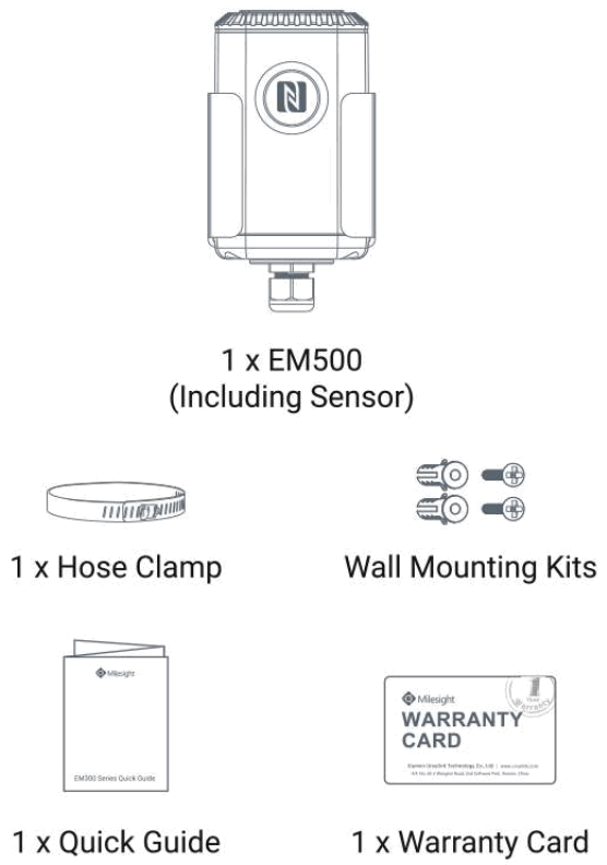 Milesight EM 500 Series IoT Solution Provider - Package list