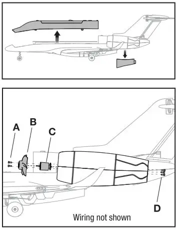 E-flite UMX Citation Longitude 30mm EDF Twin - Assembly
