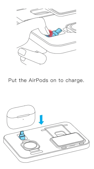 Shenzhenshihuihaobaozhuangkejiyouxiangongsi ST X5D BL 3 In 1 Foldable Charging Station - ways to use1