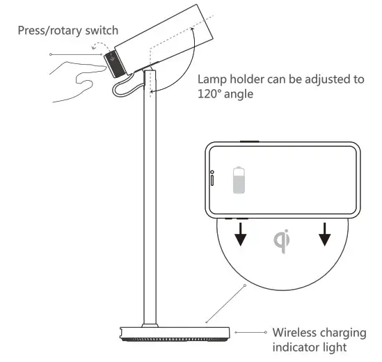 WILIT F3Q LED Table Lamp - instruction