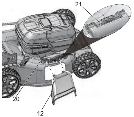 greenworks LME474 48V 14 Brushless Cordless Lawn Mower - CHUTE