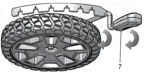 greenworks LME474 48V 14 Brushless Cordless Lawn Mower - HEIGHT