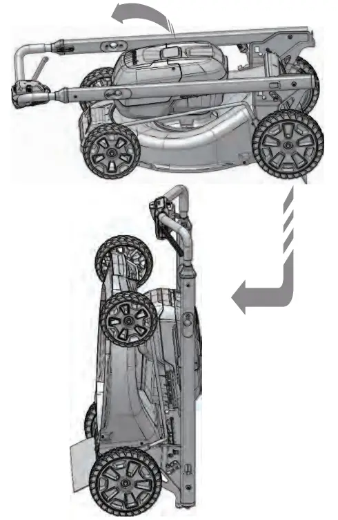 greenworks LME474 48V 14 Brushless Cordless Lawn Mower - STORAGE