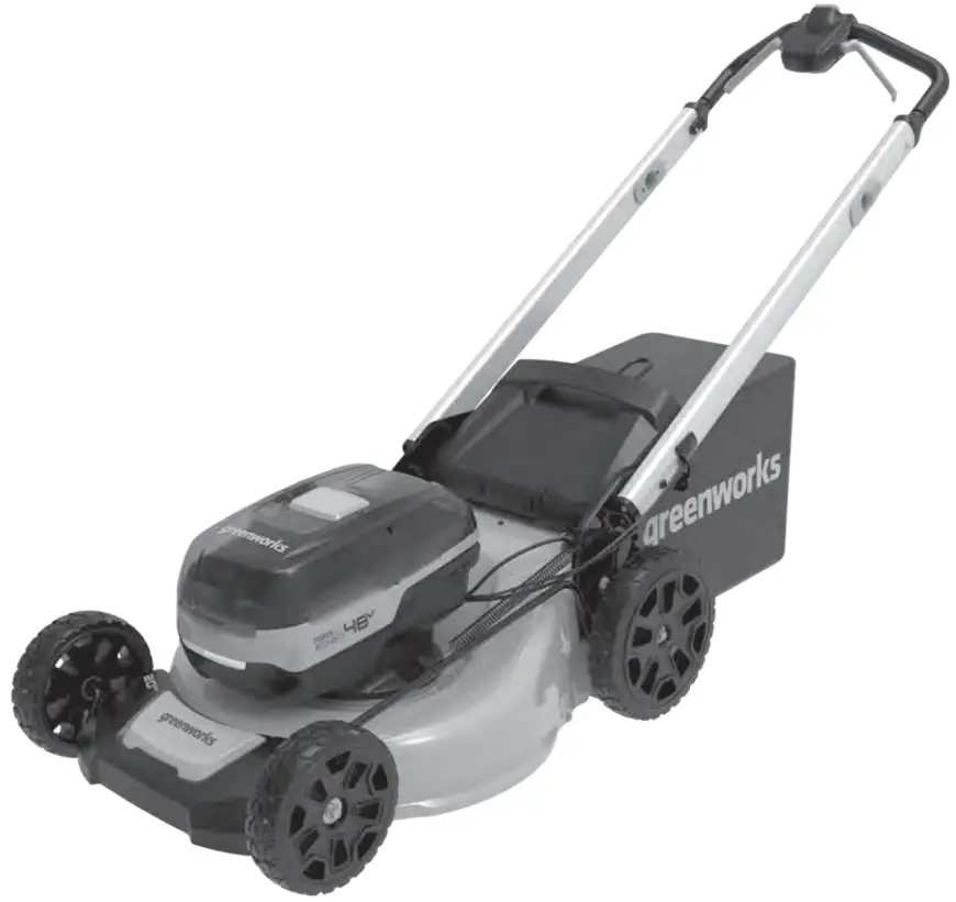 greenworks LME474 48V 14 Brushless Cordless Lawn Mower
