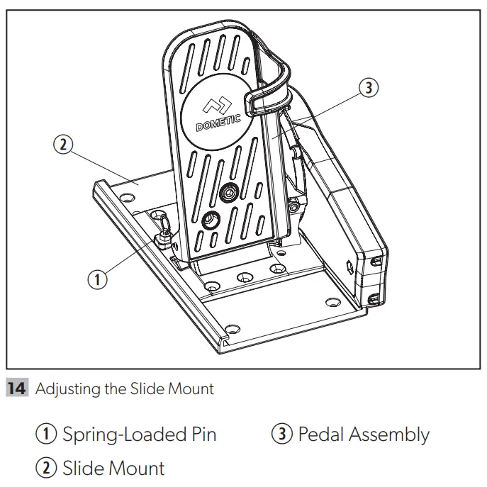 DOMETIC FT7000P Pro-Pedal Foot Throttle Instruction Manual - Adjusting the Slide Mount
