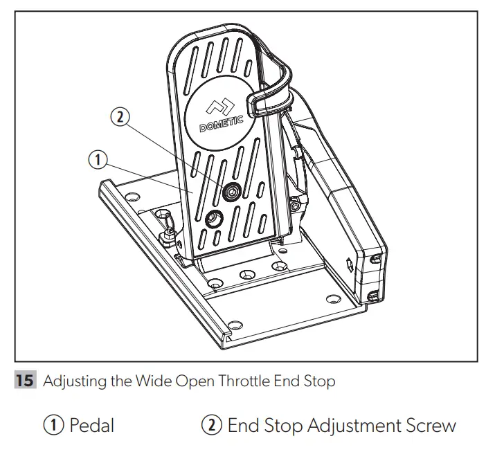 DOMETIC FT7000P Pro-Pedal Foot Throttle Instruction Manual - Adjusting the Wide Open Throttle End Stop