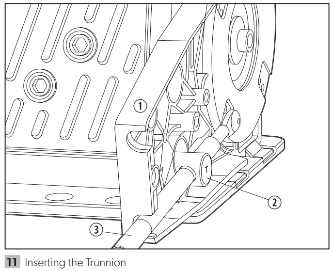 DOMETIC FT7000P Pro-Pedal Foot Throttle Instruction Manual - Inserting the Trunnion