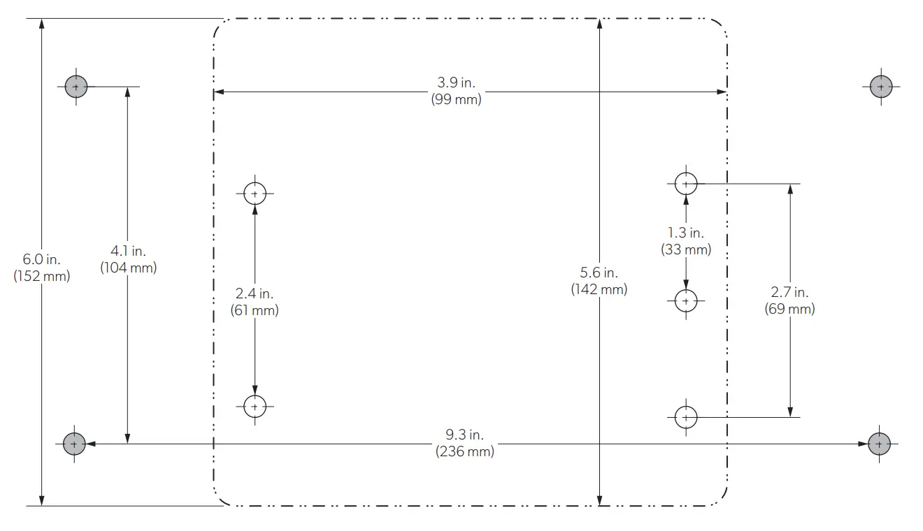 DOMETIC FT7000P Pro-Pedal Foot Throttle Instruction Manual - Mounting Template