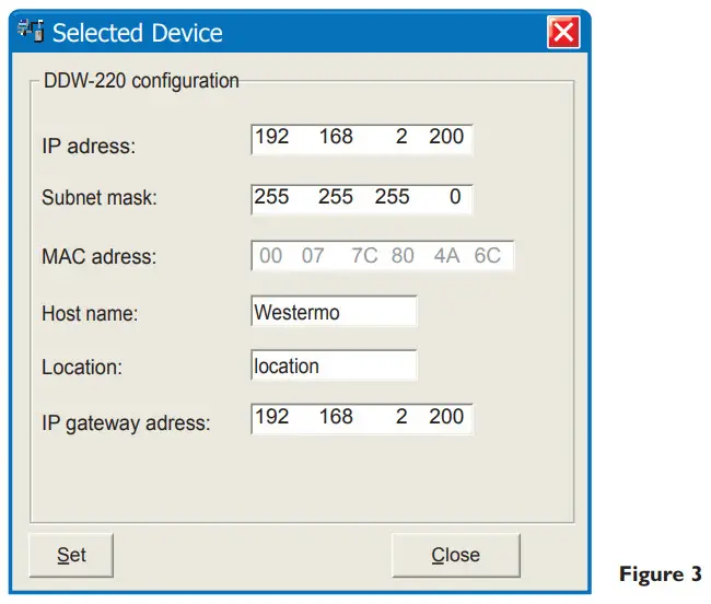 westermo Viper 408 Managed 8 port Ethernet Switch - Close button